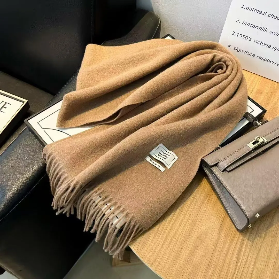 100 Australian Wool Scarf Knitted Soft Warm Neckwear for Women and Men