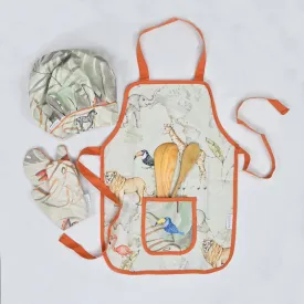 Baby It's Wild World - Apron Set (Apron   Cap   Glove)
