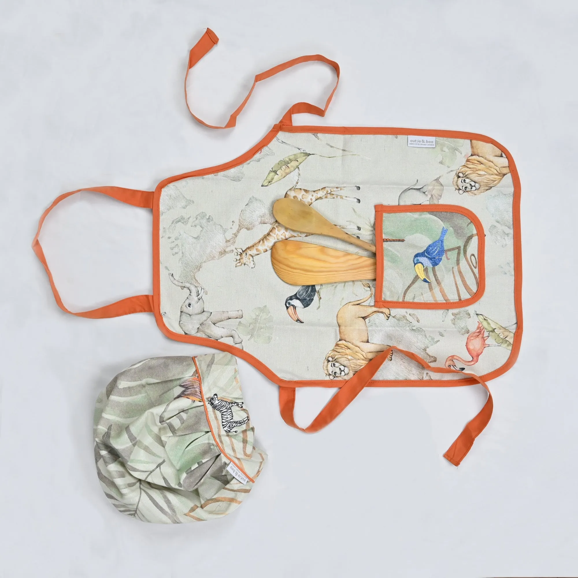 Baby It's Wild World - Apron Set (Apron   Cap   Glove)