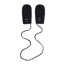 Baby Knitted Mittens, Nearly Black Melange
