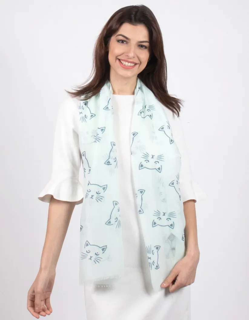 Cat Print Scarf