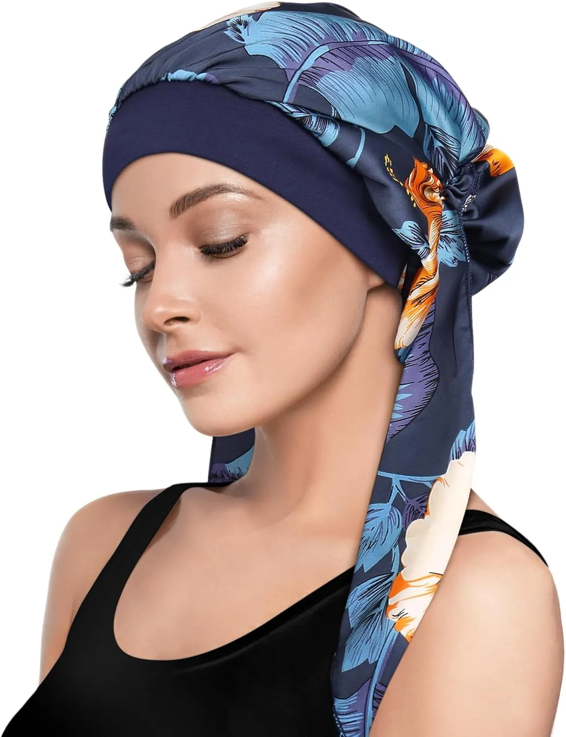 Chemo Head Scarf with Cap Stylish Cancer Headwear for Chemo Women