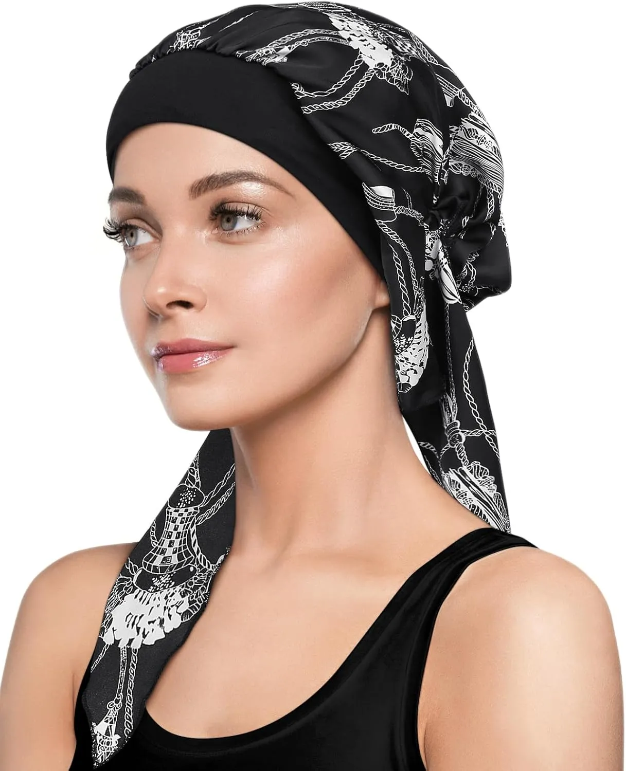 Chemo Head Scarf with Cap Stylish Cancer Headwear for Chemo Women