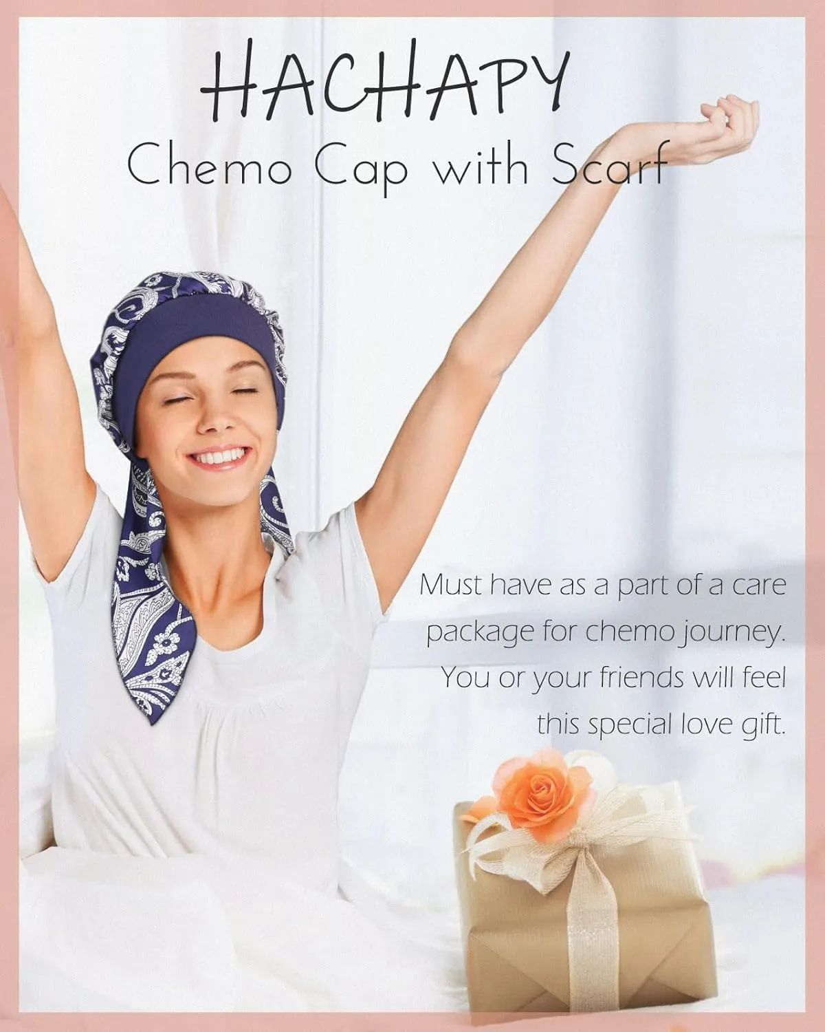 Chemo Head Scarf with Cap Stylish Cancer Headwear for Chemo Women