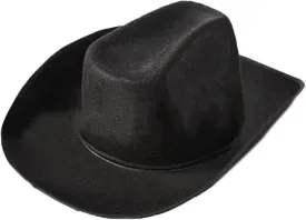 Cowboy Hat Vintage Cowboy Hat Western Style Large Brim Hat Hats Fedora Felt Cowboy Jazz Hat Accessory Wide Brim,Bla