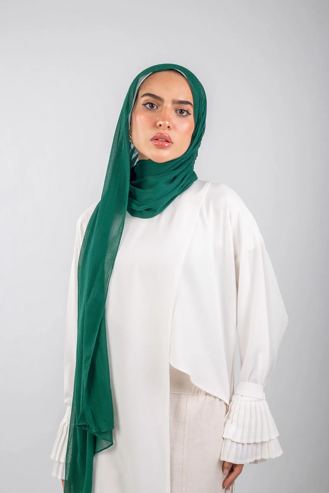 Crinkle Modal Hijab -Petrol