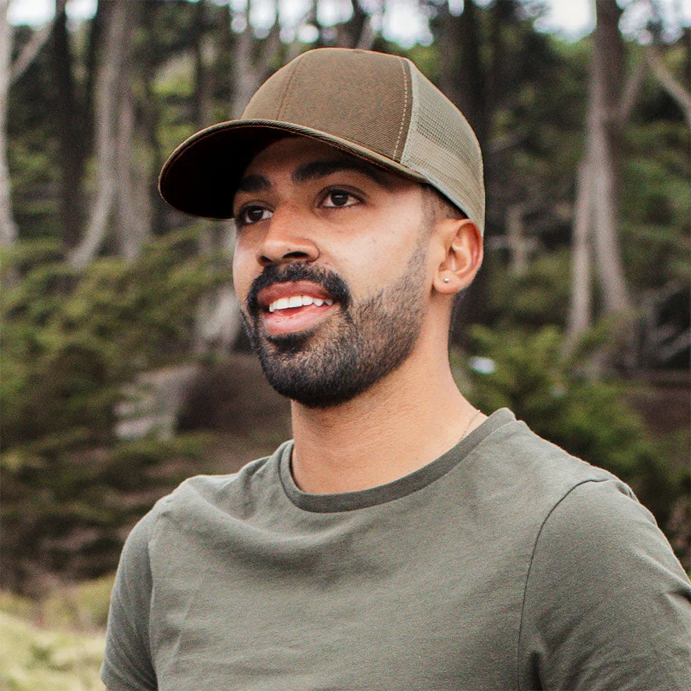Customized Monogram Deluxe Waxed Cotton Trucker Cap