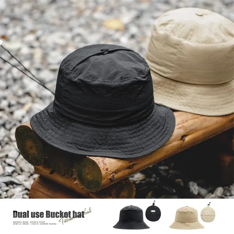 Dual-use Bucket Hat for Men - Portable Beach Sun Cap - Lightweight Fisherman's Hat