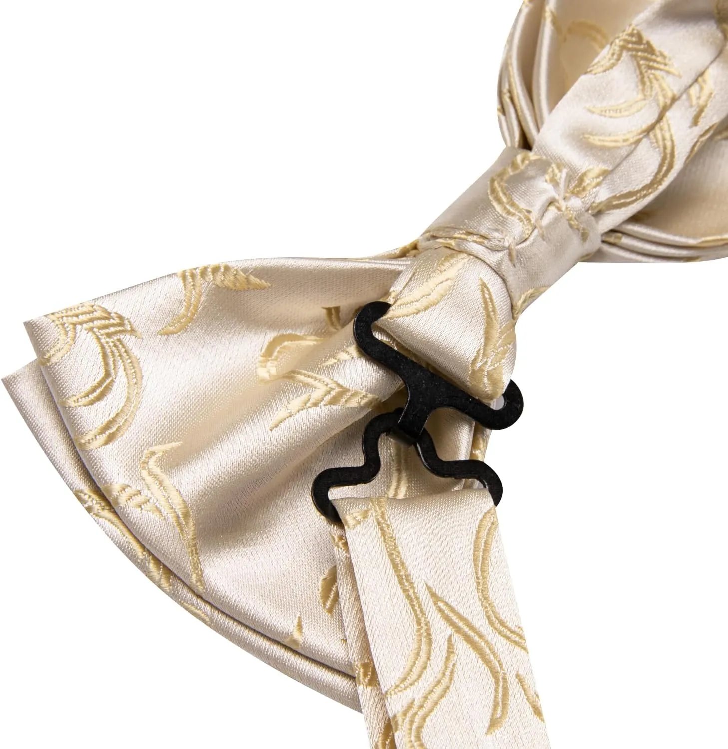Dubulle Bowtie for Men Paisley Floral Mens Pretied Bowtie and Lapel Pin Set Pocket Square Cufflinks Wedding
