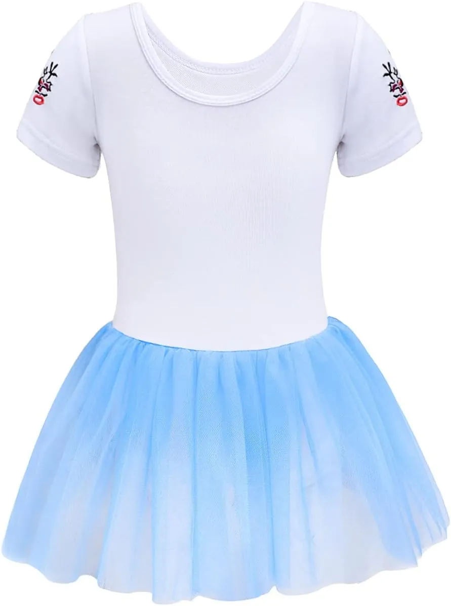 EQSJIU Unicorn Ballet Leotards with Tutu for Girls Toddlers Dance Cotton Tulle Skirts Dress