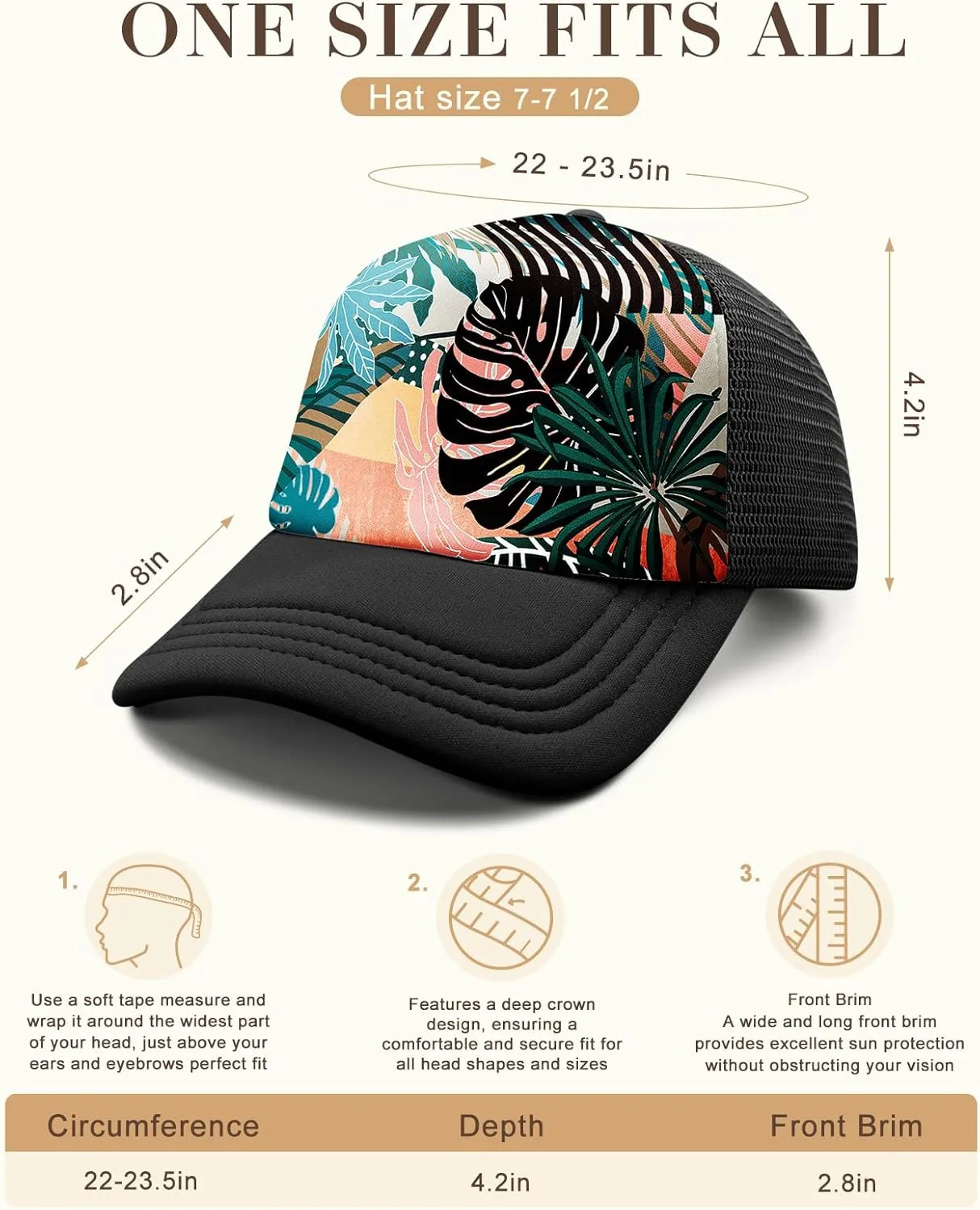 Flafens Women's Trucker Hat Cute Summer Baseball Caps for Women and Girls Golf Ball Hats with Adjustable Snapback