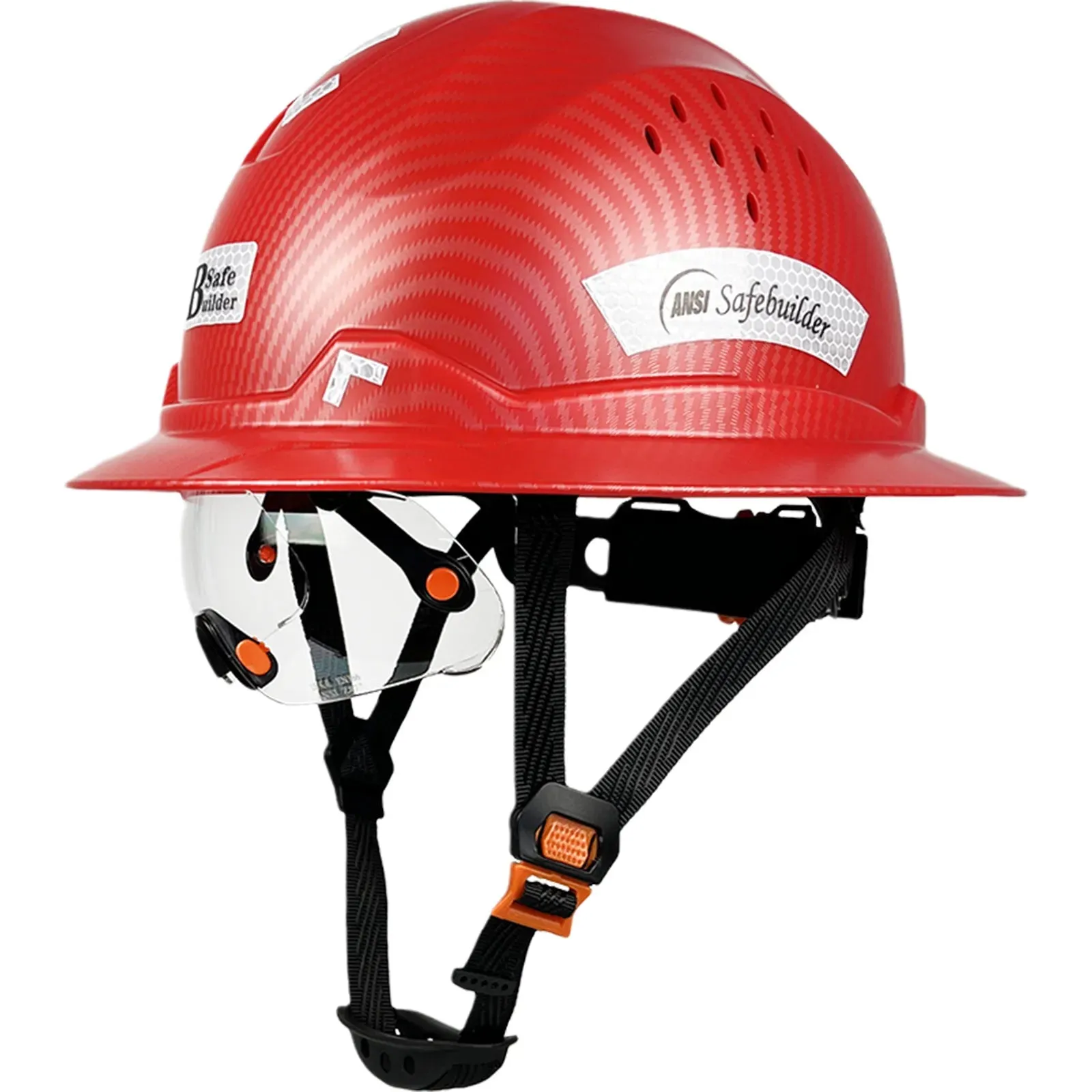 Full Brim Hard Hat With Visor For Engineer Construction