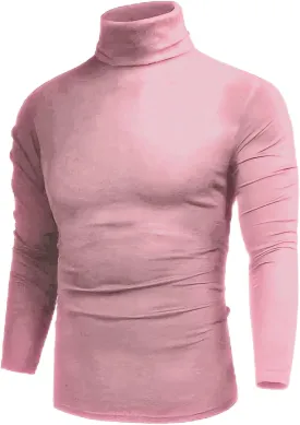 GAGELE Mens Casual Slim Fit Basic Shirt Knitted Lightweight Pullover Turtleneck Sweater