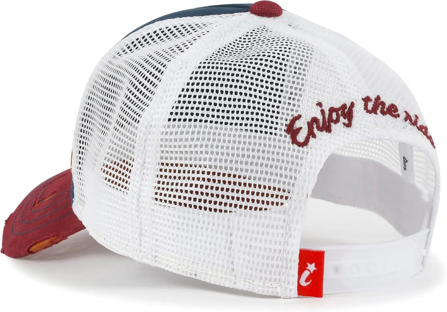 ililily Premium Road Trip Vintage Distressed Snapback Trucker Hat Baseball Cap