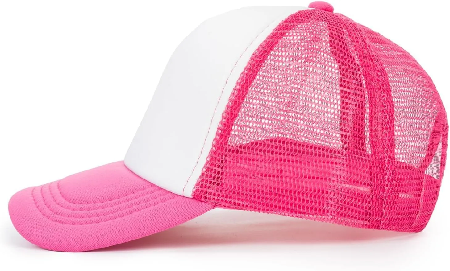 Kids Mesh Baseball-Cap Sun-Protection Adjustable Boys Girls Pink Trucker-Cap