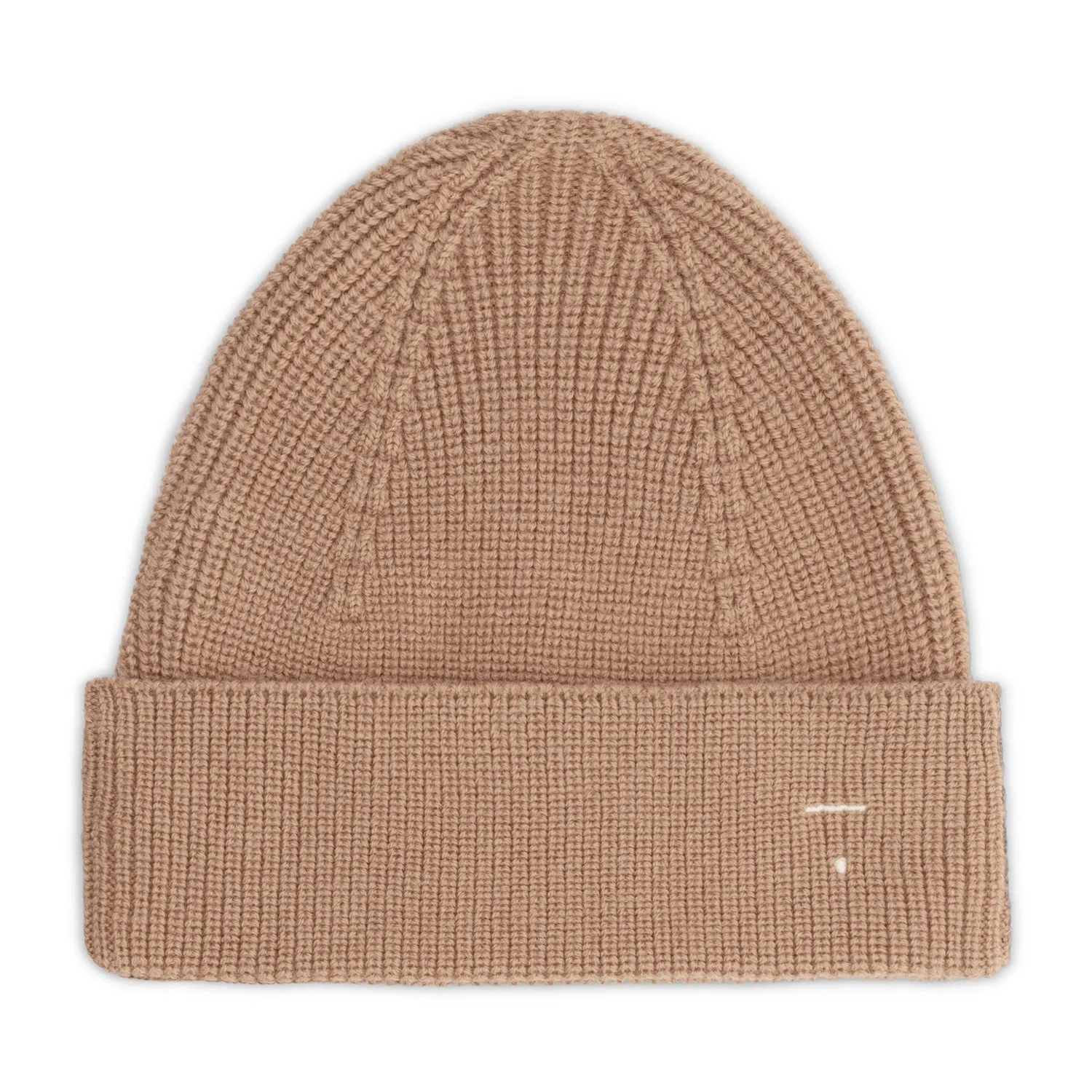 Knitted Beanie, Biscuit
