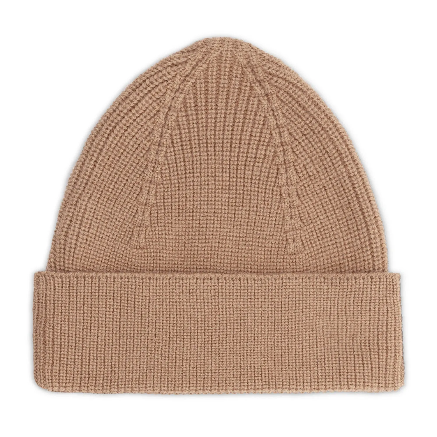 Knitted Beanie, Biscuit