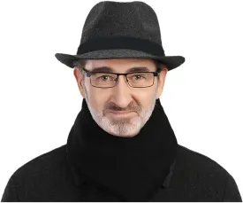 Men Warm Fedoras Felt Trilby Hat Vintage Panama with Short Brim Winter Bowler Outdoor British Jazz Costume Headwear