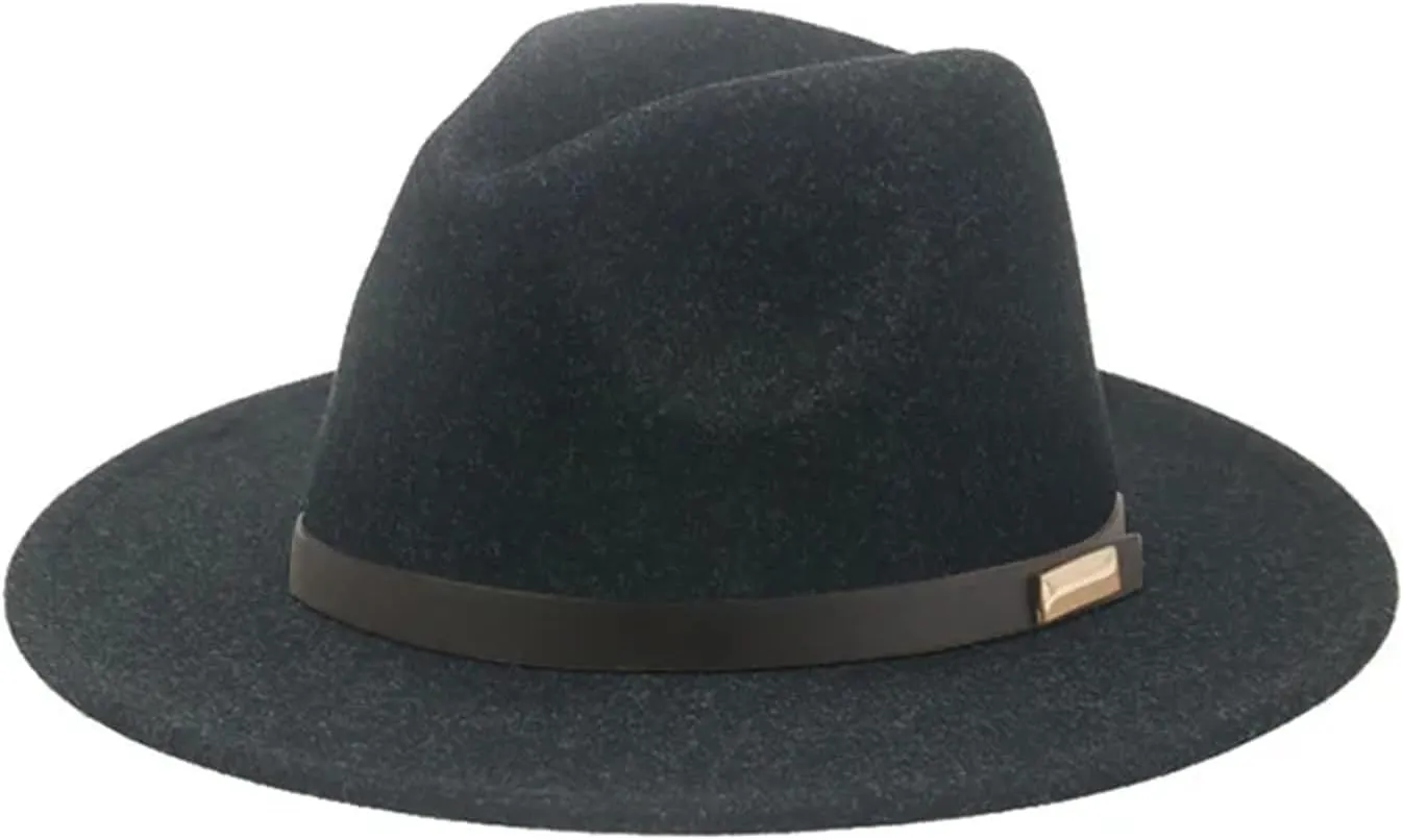 Mnjyihy Women Wool Fedoras Hat Winter gray9 Black Fedoras Panama Wool Fedoras