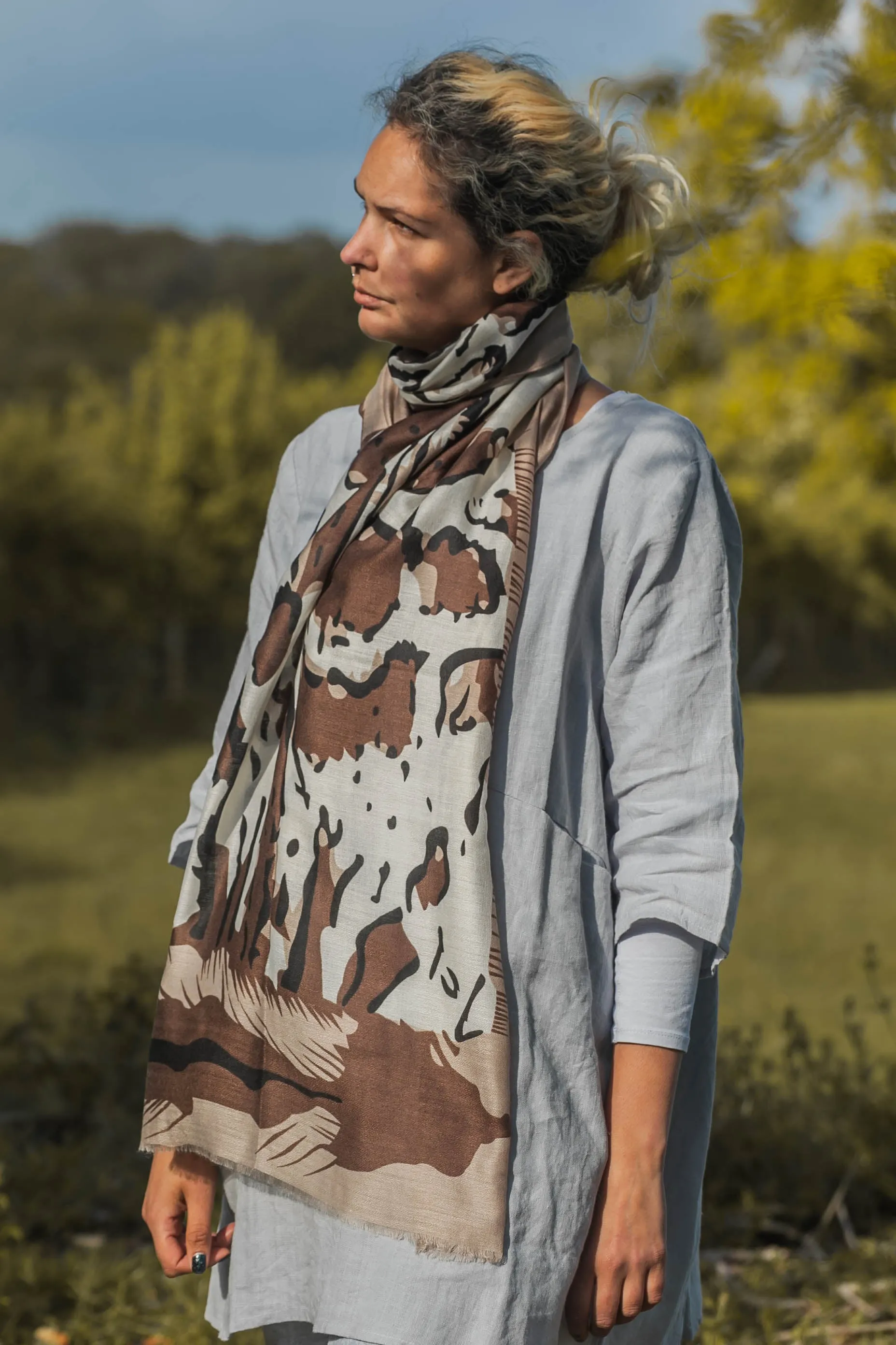 Nala Coloured Leopard Scarf - SC5022