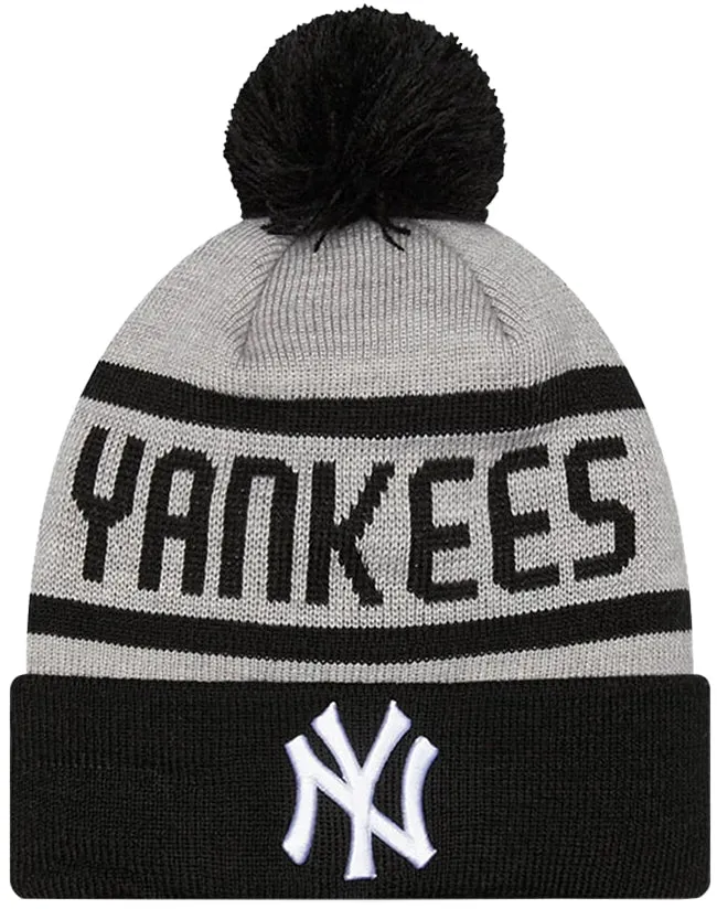 New Era Kids NY Yankees Jake Cuff Beanie Hat Grey Black
