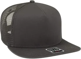 OTTO Square Flat Visor SNAP 5 Panel Mesh Back Trucker Snapback Hat
