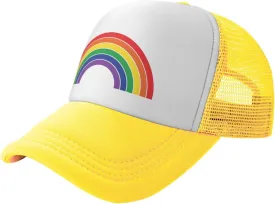 Pride Rainbow Trucker Hat for Men Women, Lesbian Gay Bisexual Transgender LGBT Baseball Cap Mesh Caps