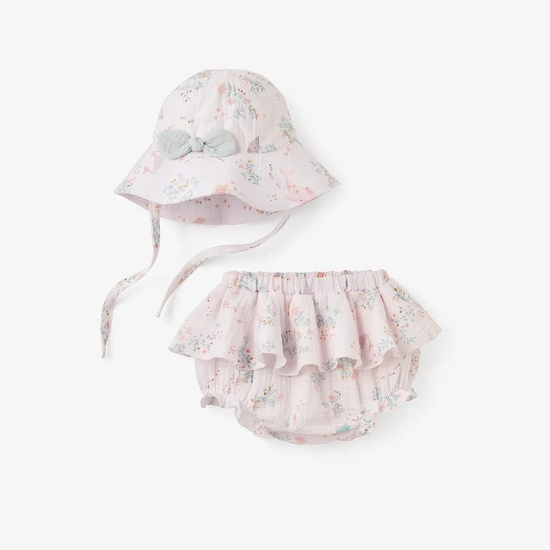 Sea Magic Organic Muslin Sunhat   Bloomer Set