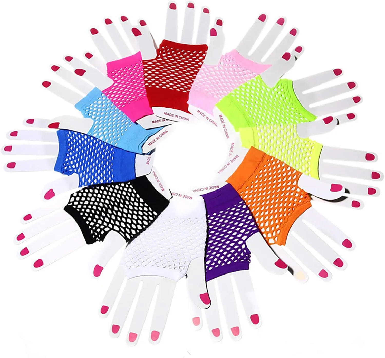Short Fishnet Gloves Fingerless For Women Fish Net Mesh Emo Goth 80s Scene Accessories