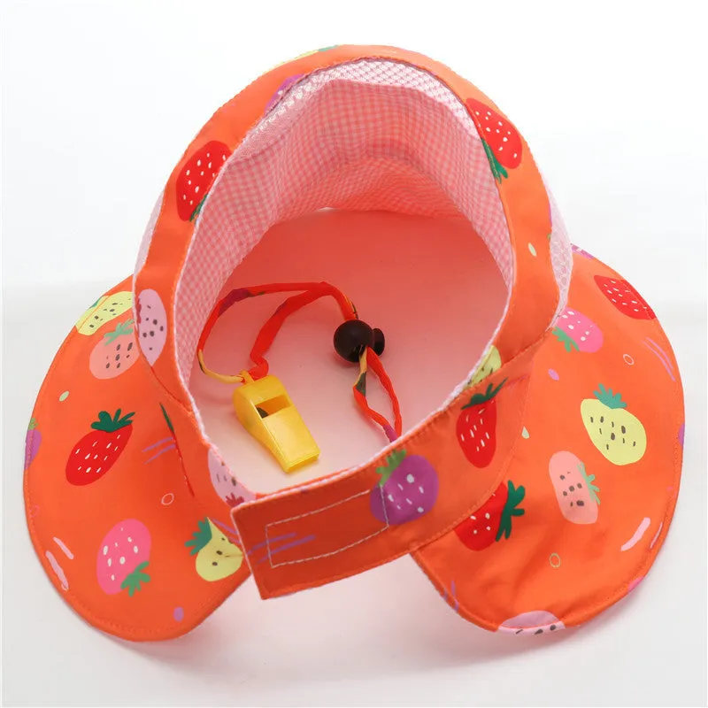 Sidiou Group Anniou Wholesale Children's Sun Protection Empty Top Hat Kids Fisherman Hat Big Brim Summer Thin Beach Hat