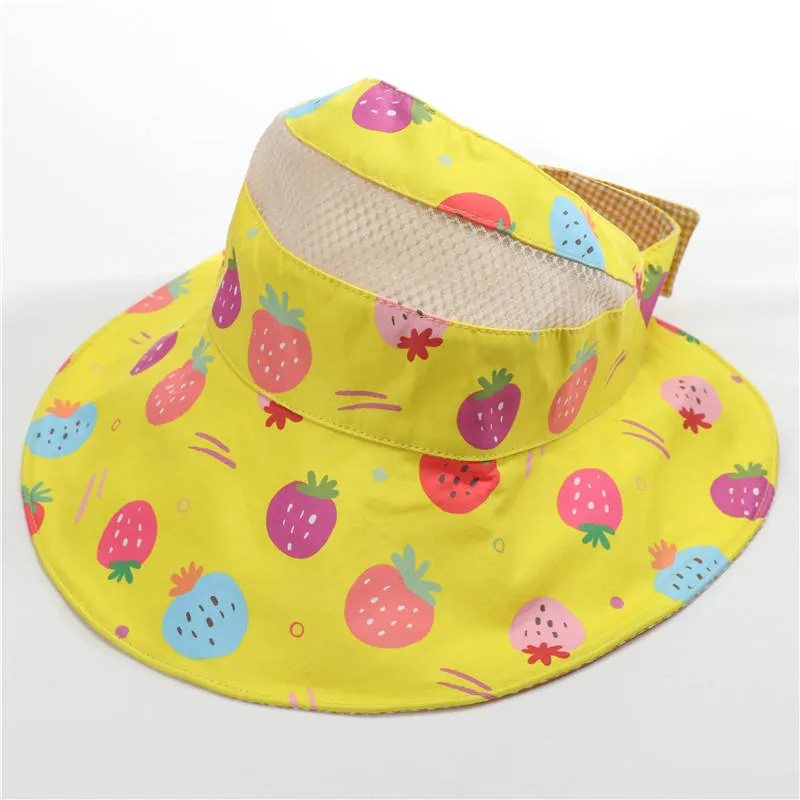 Sidiou Group Anniou Wholesale Children's Sun Protection Empty Top Hat Kids Fisherman Hat Big Brim Summer Thin Beach Hat