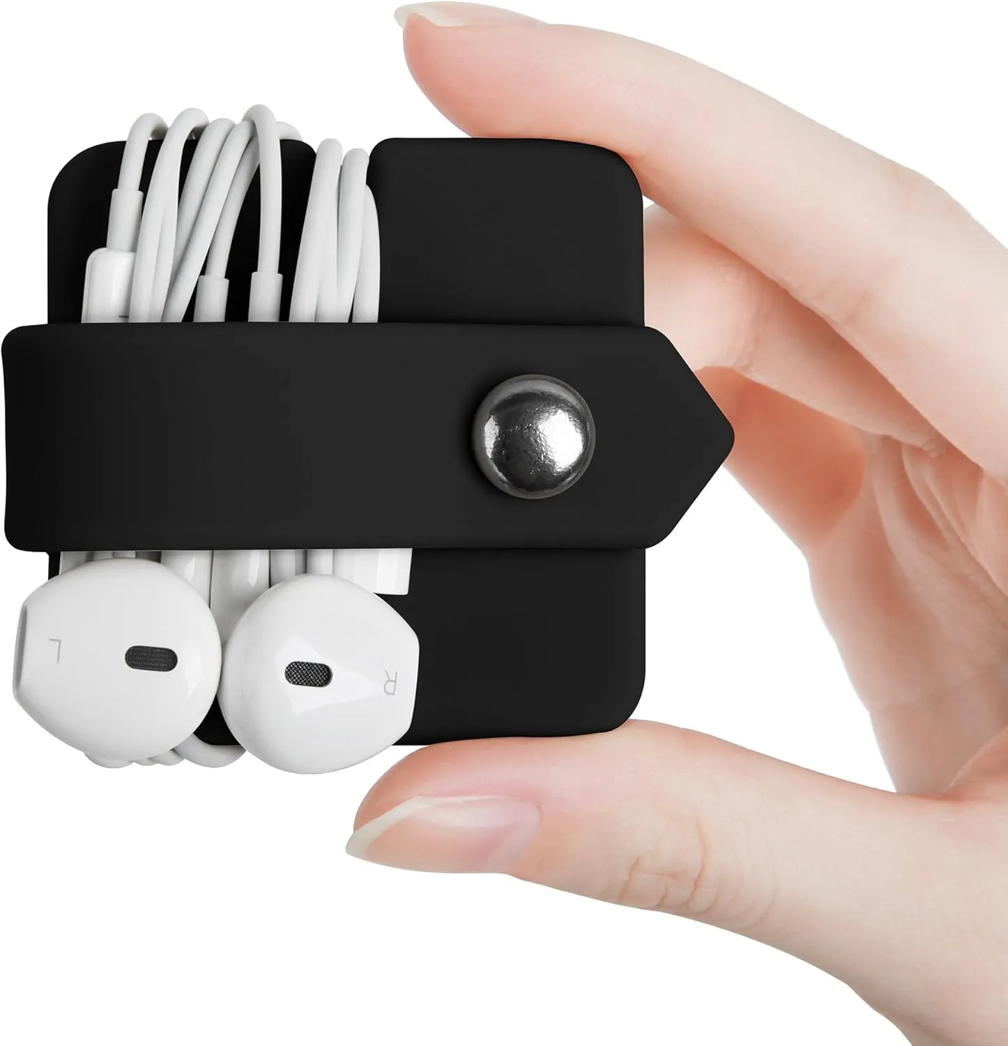 Silicone Earphone Organizer Earphone Wrap Winder Headphone Cord Organizer Wrap Winder Manager/Cable Winder 2 Pieces
