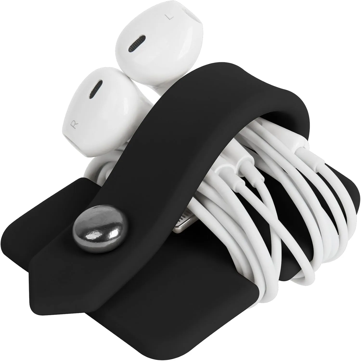 Silicone Earphone Organizer Earphone Wrap Winder Headphone Cord Organizer Wrap Winder Manager/Cable Winder 2 Pieces