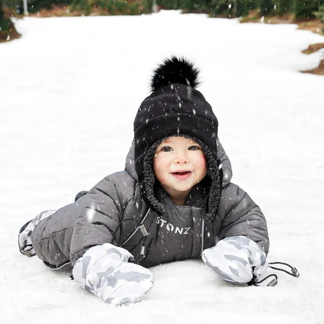 Stonz Infant Mittz - White Light Grey