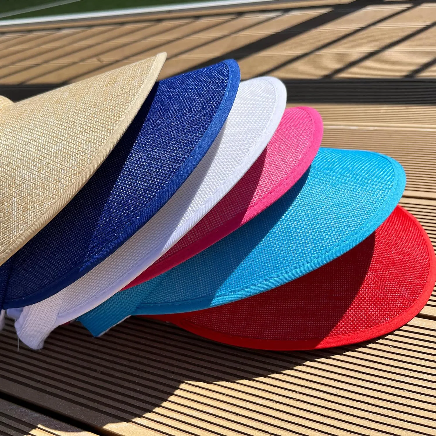 Sun Visors for Women Adjustable Cap Sports Sun Visors for MenClip-On Wide Brim Visor Hats