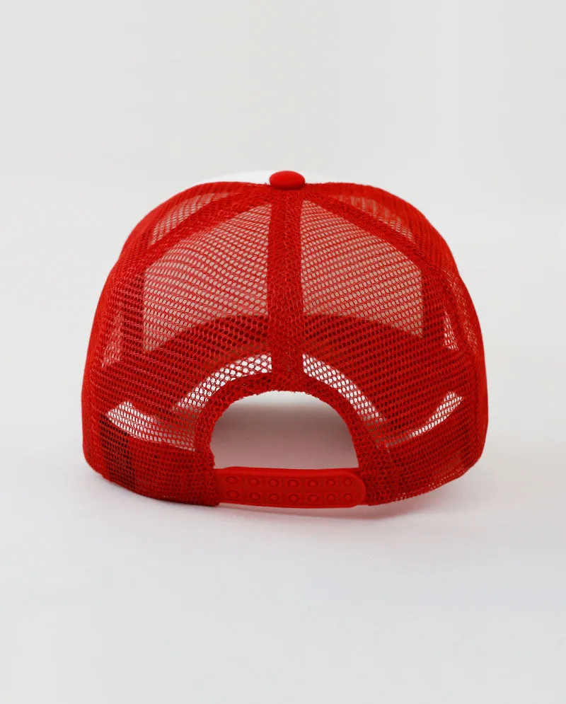 The Hat Depot - Sponge White Front Trucker Cap