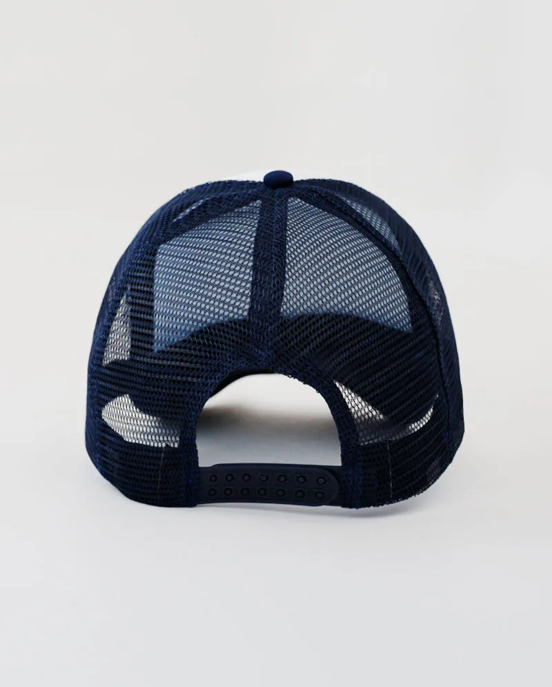 The Hat Depot - Sponge White Front Trucker Cap