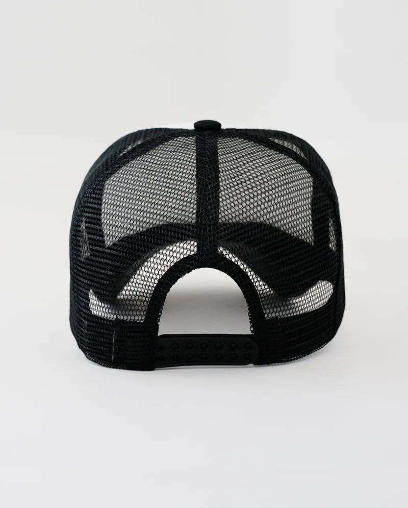 The Hat Depot - Sponge White Front Trucker Cap