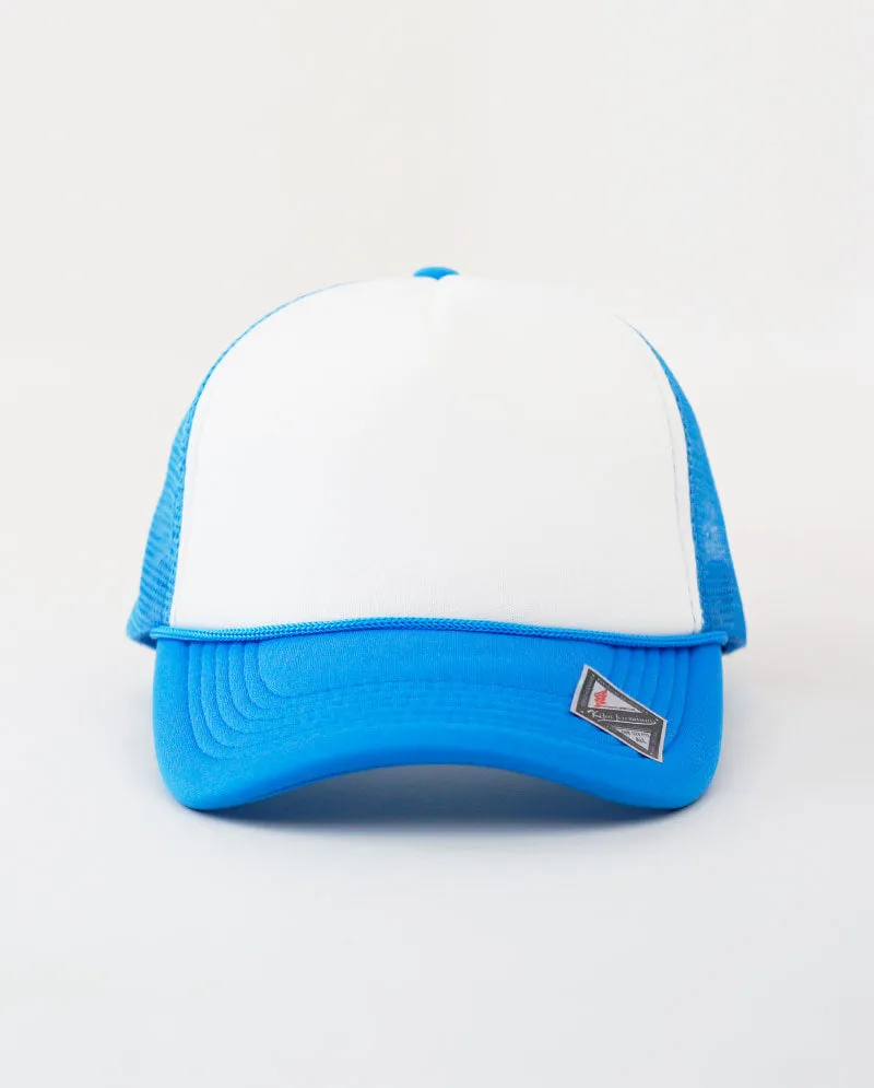 The Hat Depot - Sponge White Front Trucker Cap