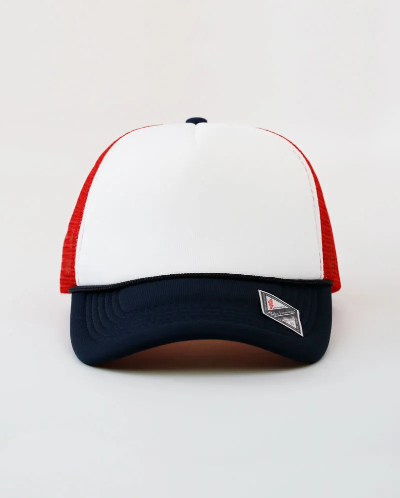 The Hat Depot - Sponge White Front Trucker Cap