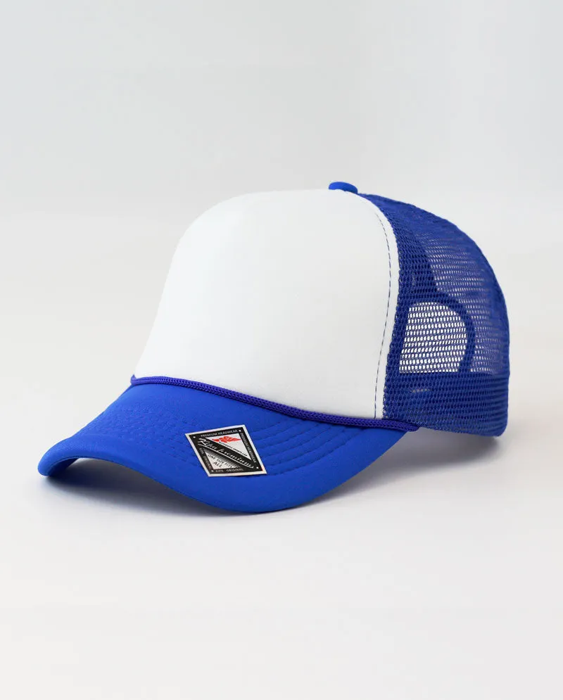The Hat Depot - Sponge White Front Trucker Cap