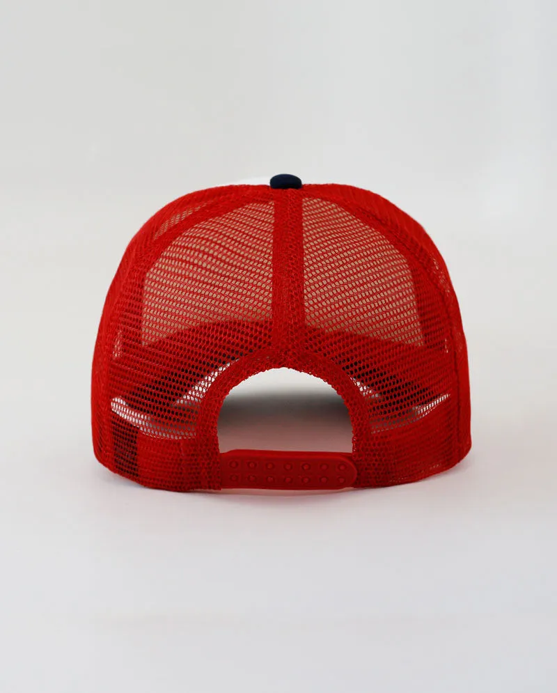 The Hat Depot - Sponge White Front Trucker Cap