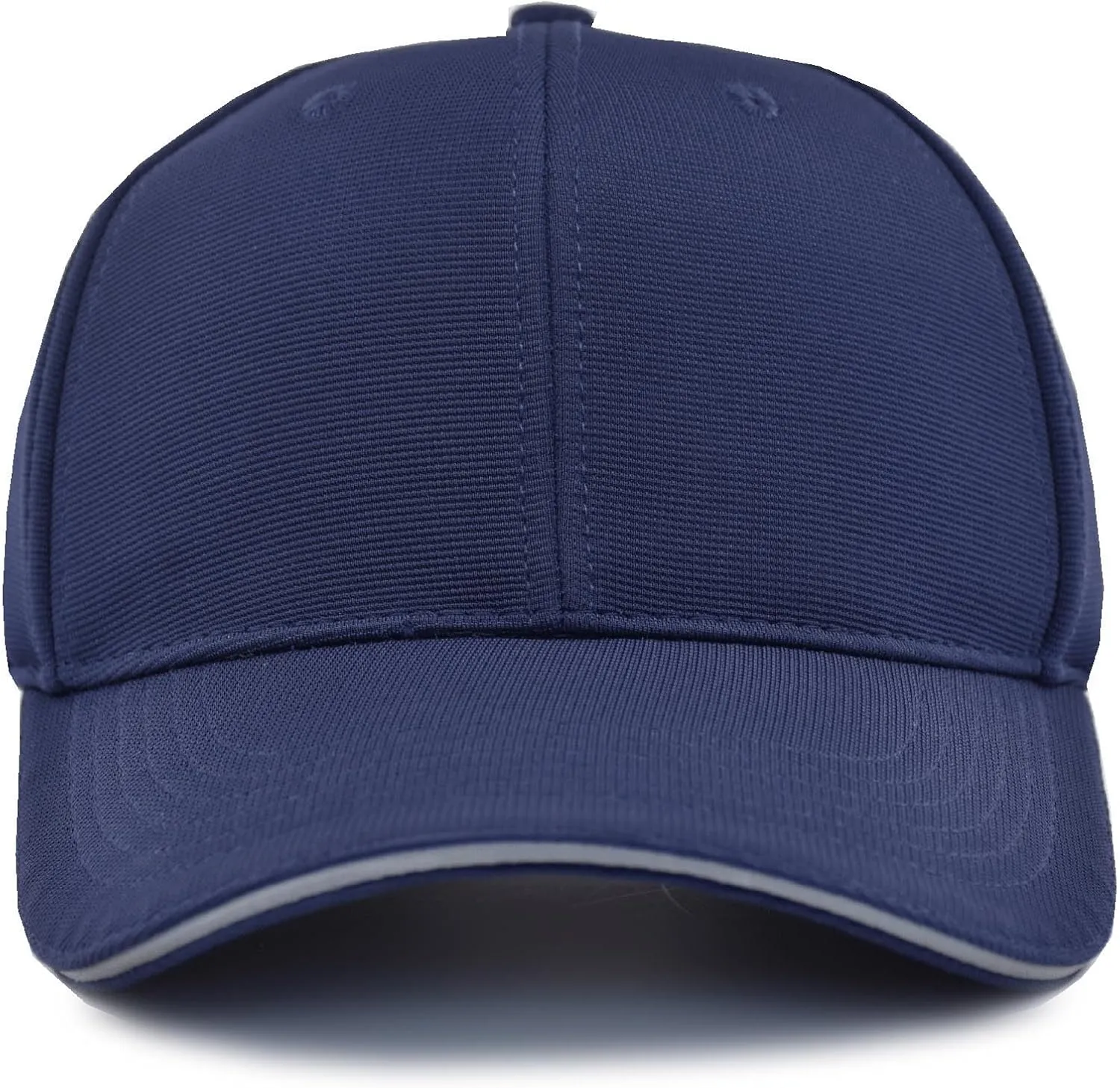 TSSGBL M,L,XL,XXL Men's Premium Plain Structured Crown Baseball Hats Adjustable Blank Ball Caps with Reflective Sandwich Brim