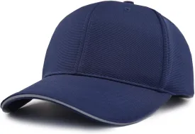 TSSGBL M,L,XL,XXL Men's Premium Plain Structured Crown Baseball Hats Adjustable Blank Ball Caps with Reflective Sandwich Brim