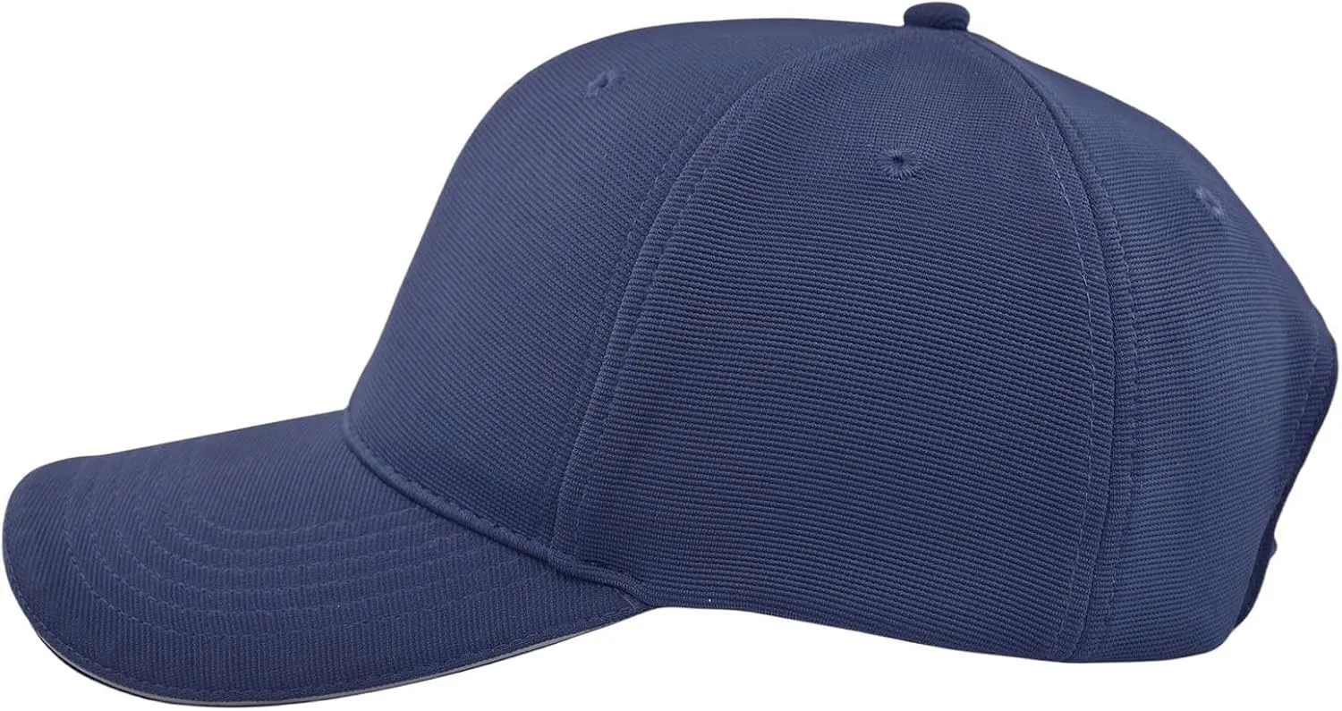 TSSGBL M,L,XL,XXL Men's Premium Plain Structured Crown Baseball Hats Adjustable Blank Ball Caps with Reflective Sandwich Brim