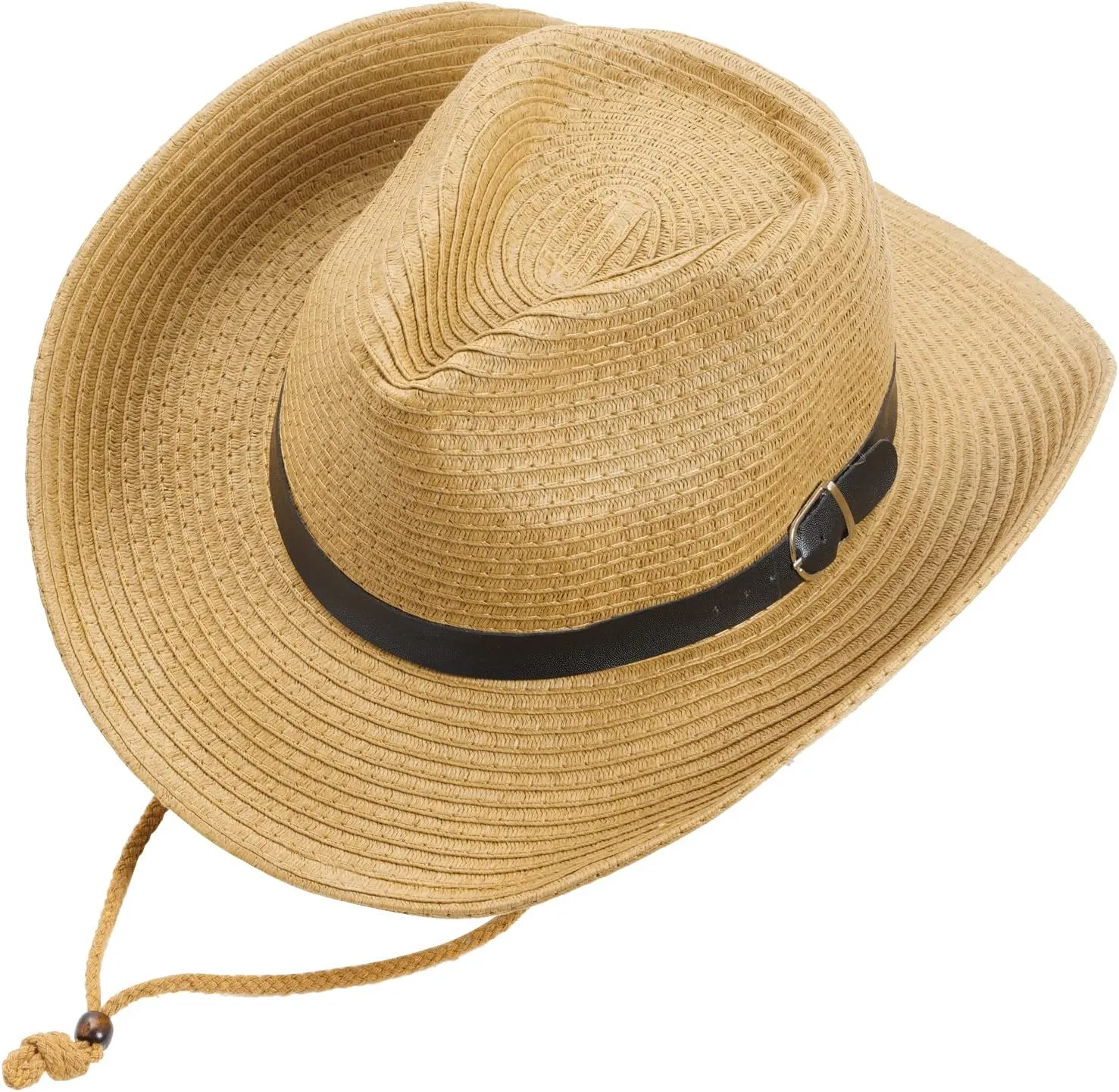 Unisex Straw Cowboy Hats for Women and Men Western Beach Cowboy Sun Hat Wide Brim Cap for Beach, Halloween, Partie