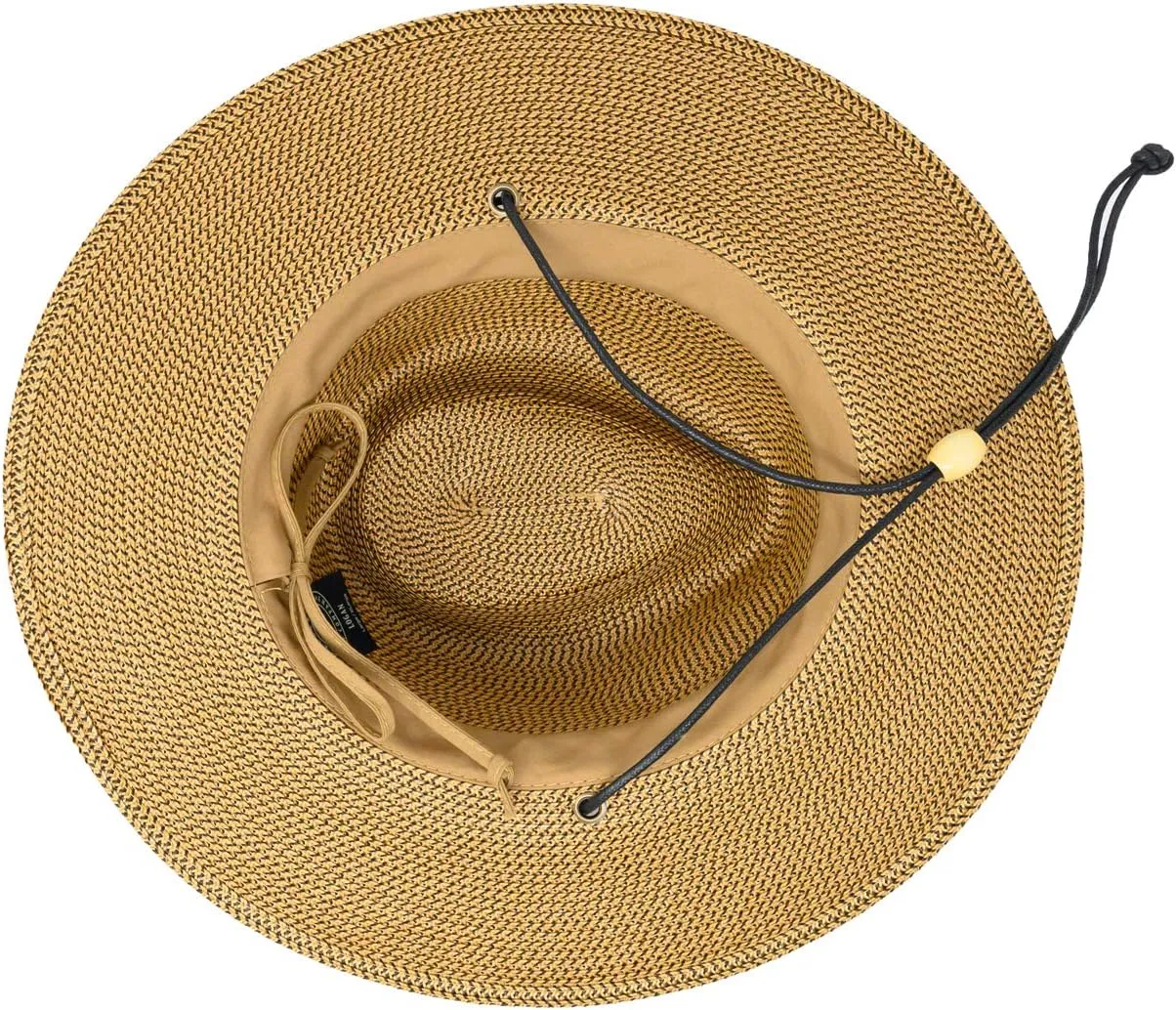 Wallaroo Hat Company Mens Logan Fedora  UPF 50  Sun Protection, Wide Brim, Packable, Chin Strap and Adjustable Sizing