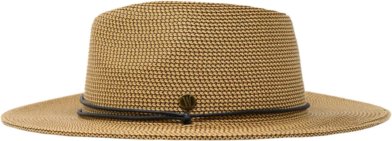 Wallaroo Hat Company Mens Logan Fedora  UPF 50  Sun Protection, Wide Brim, Packable, Chin Strap and Adjustable Sizing