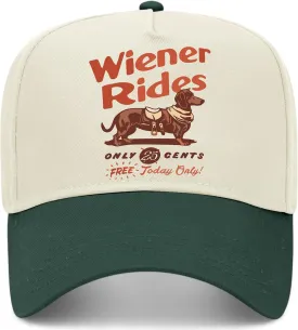 Weiner Dog Rides Vintage Trucker Hat | Premium Snapback Hat for Men & Women