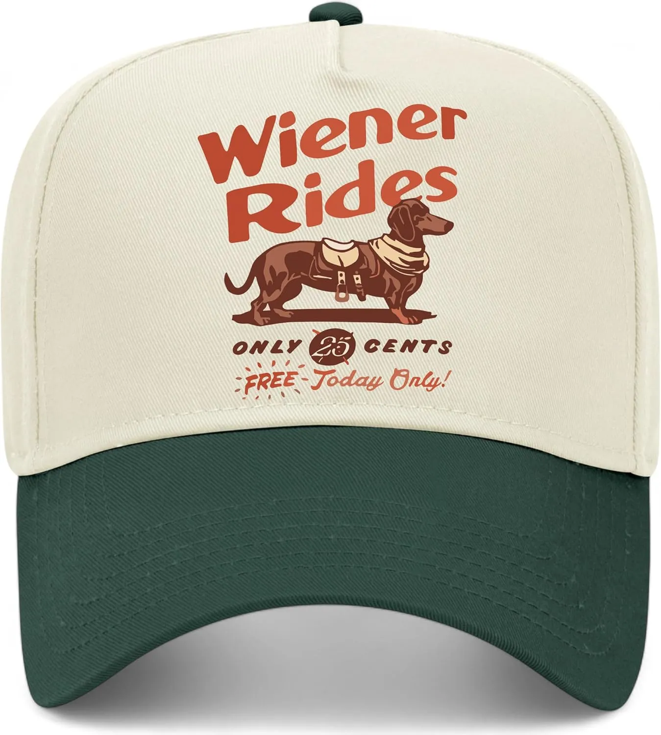 Weiner Dog Rides Vintage Trucker Hat | Premium Snapback Hat for Men & Women